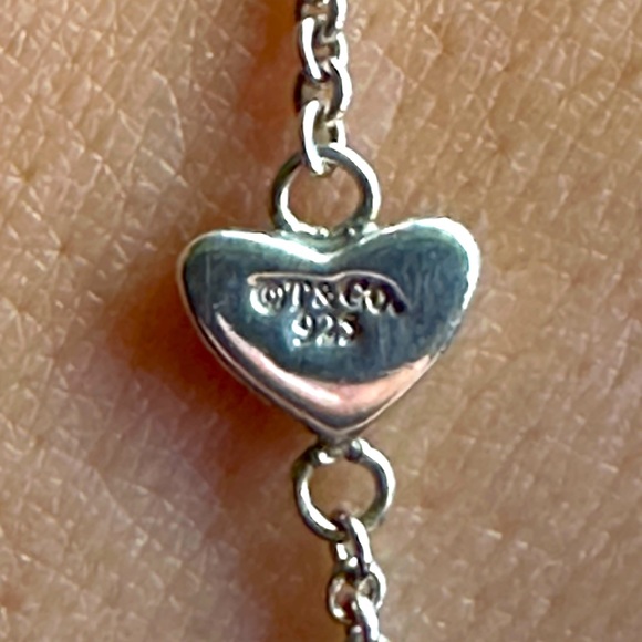 Tiffany & Co. Sterling Silver Multi Hearts Lariat Necklace...